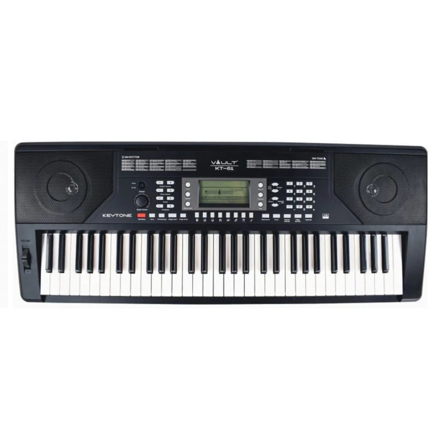 Vault KT-61 Keytone Touch Sensitive 61-Key Keyboard - Black