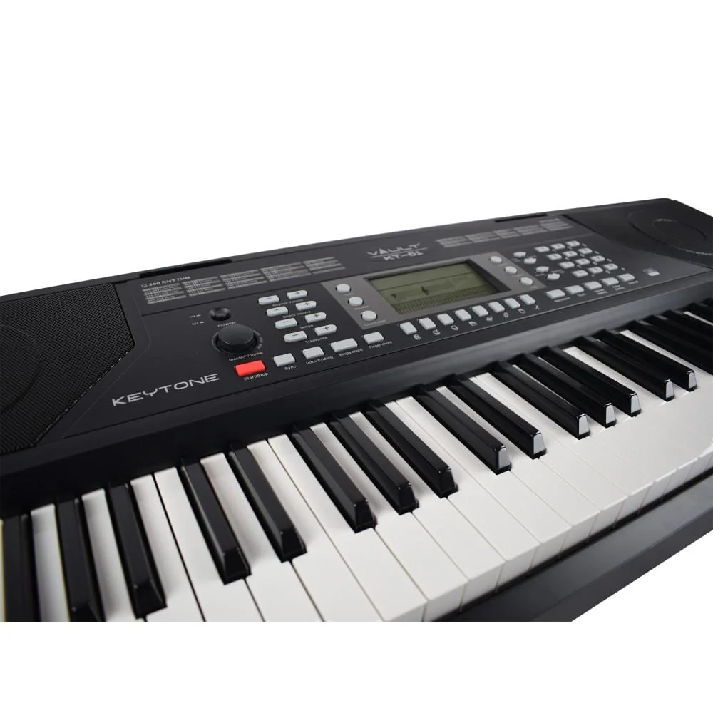 Vault KT-61 Keytone Touch Sensitive 61-Key Keyboard - Black - Image 5