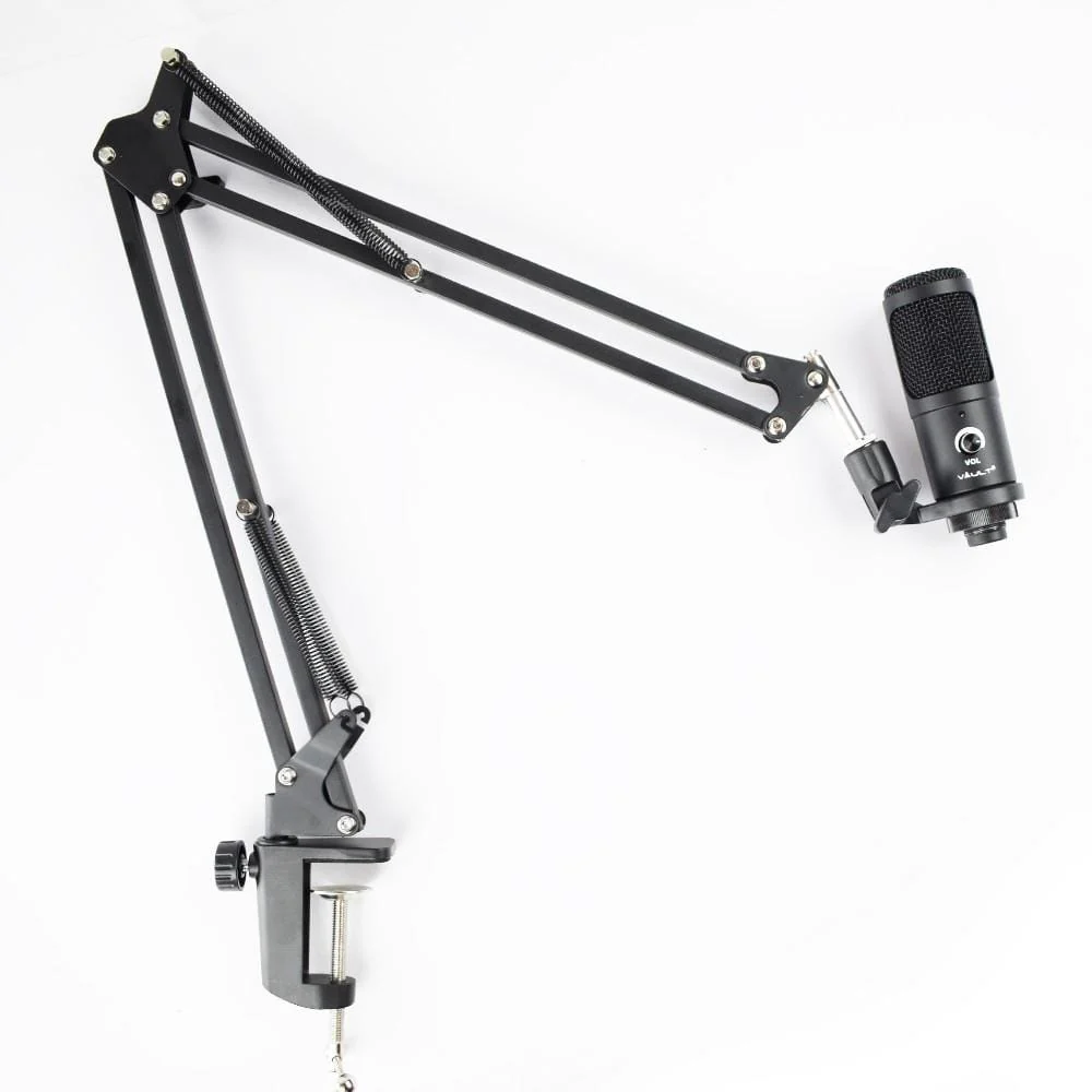 Bajaao Microphone Boom Scissor Extendable Arm Stand for Dynamic and Condenser Microphone with Table Mounting Clamp - Image 3