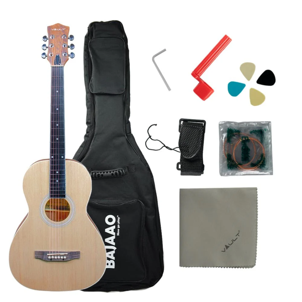 Vault PA36 Parlor Body Compact Acoustic Guitar with Standard Scale Length - Image 8