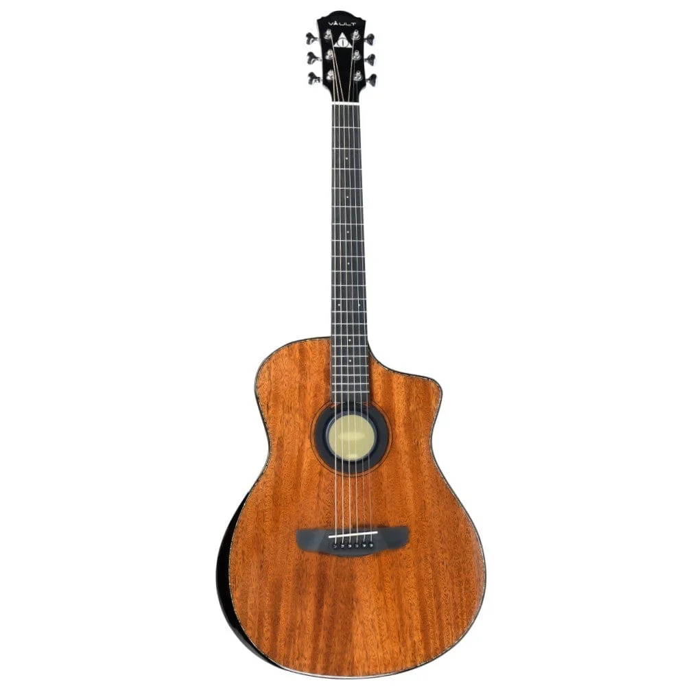 Vault Performer Pro FX Premium All Solid Body Electro Acoustic Guitar with Transacoustic Pickup, On Board Effects, Armrest and Padded Gigbag - Image 12
