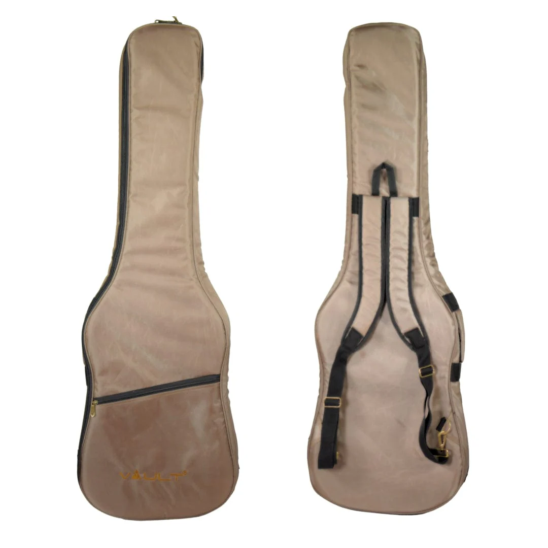 Vault Performer Pro JB4 String Electric Bass Guitar with Gigbag - High Gloss Solid Mahogany - Image 10