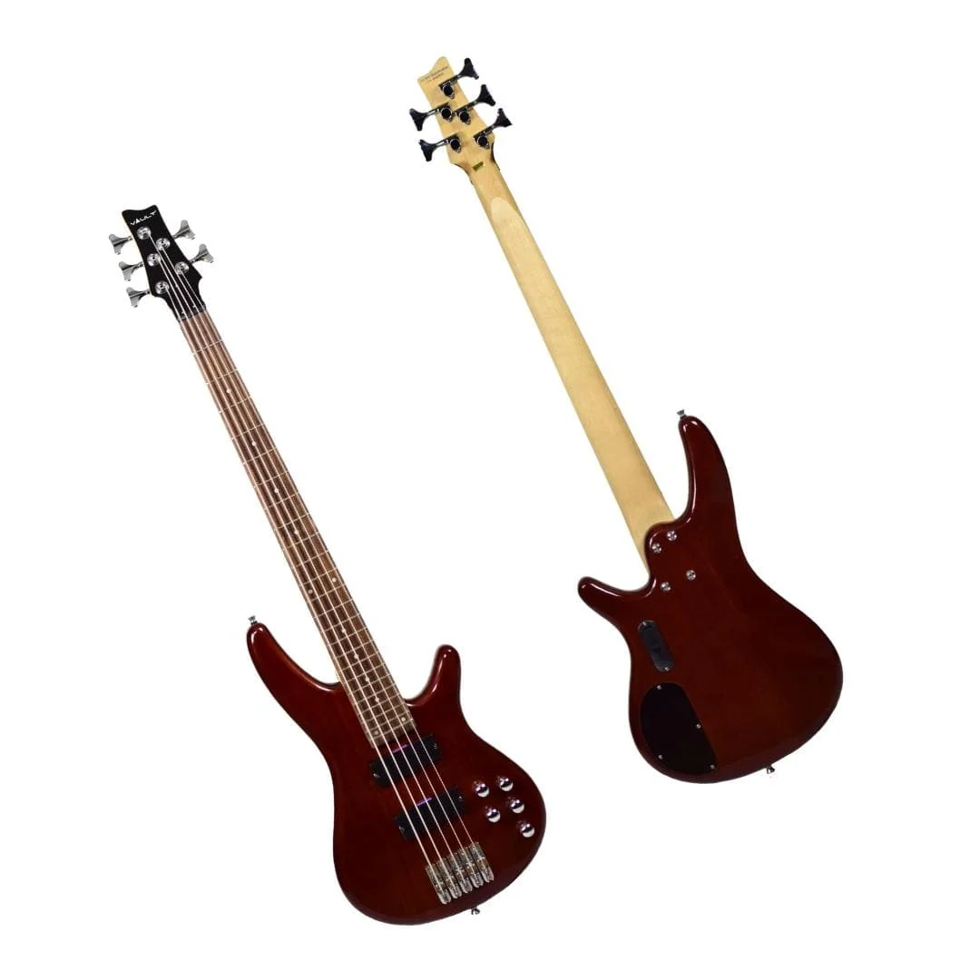 Vault Performer Pro RB4 Four String Electric Bass Guitar with Gigbag - High Gloss Solid Mahogany - Image 14