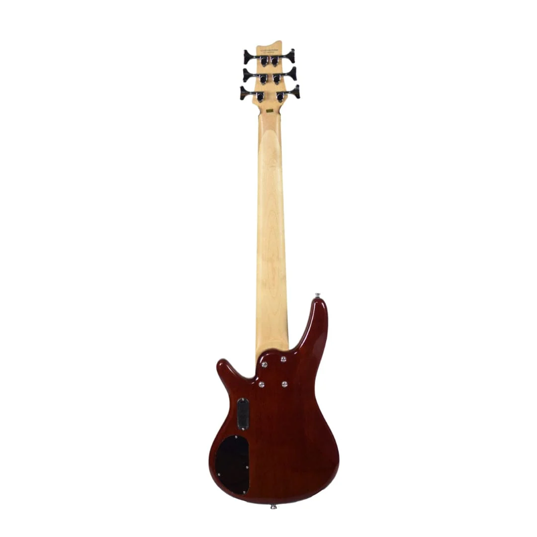 Vault Performer Pro RB4 Four String Electric Bass Guitar with Gigbag - High Gloss Solid Mahogany - Image 21