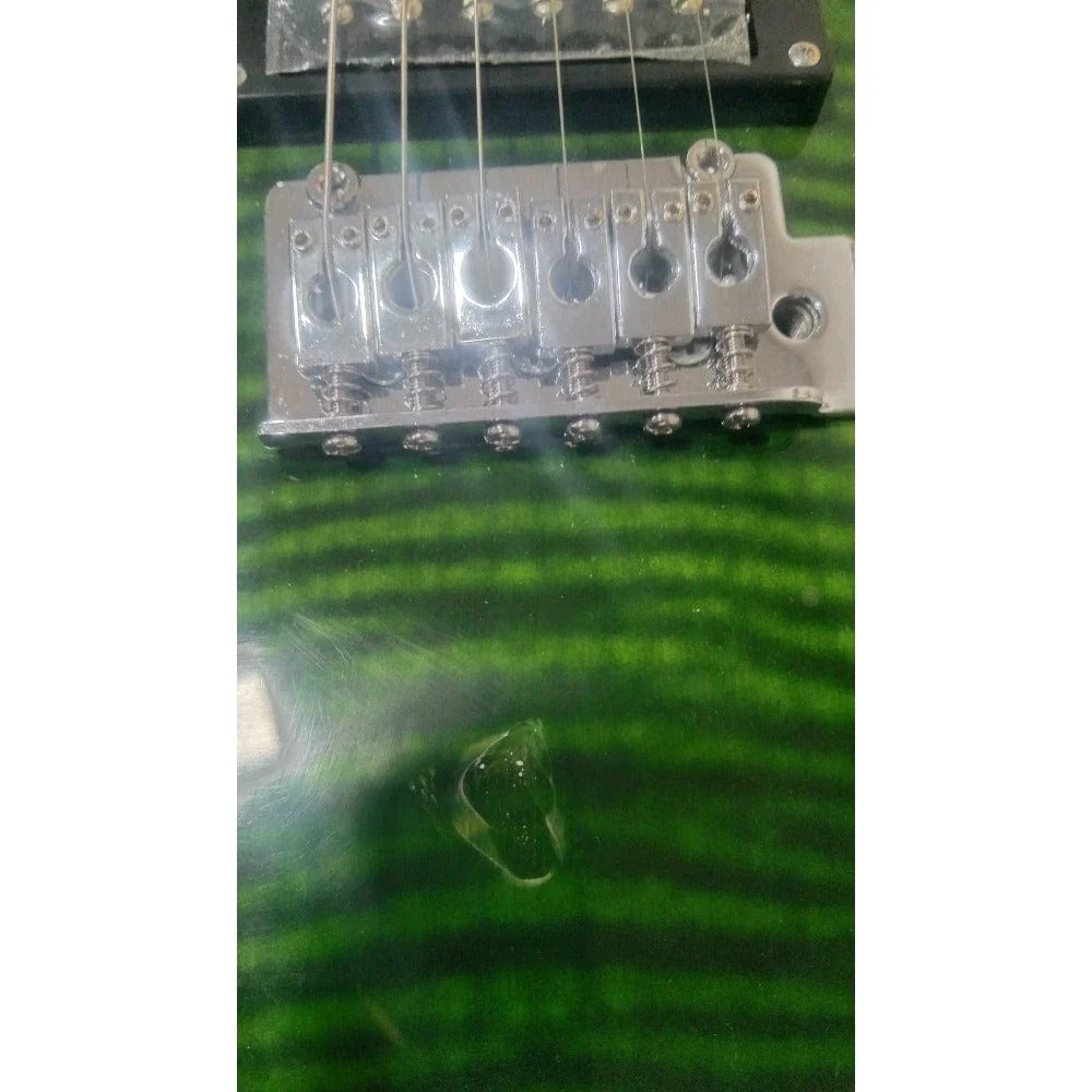 Vault RG1 Soloist Premium Electric Guitar - Transparent Green Burst - Open Box B Stock - Image 2