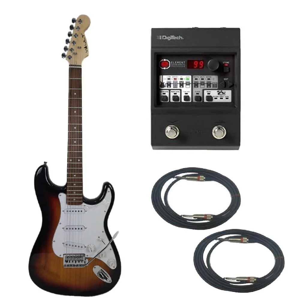 Vault ST1RW Electric Guitar Digitech Element Guitar Processor Bundle - Image 10