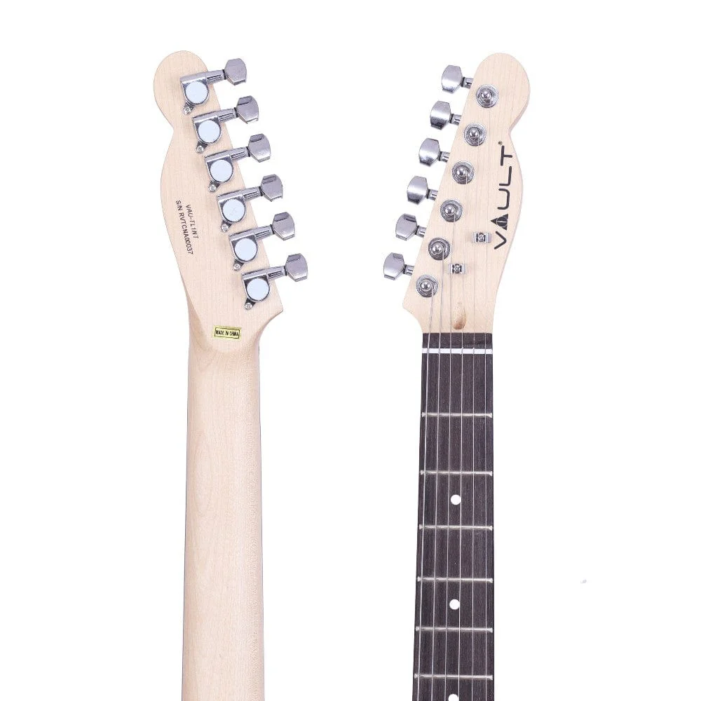 Vault TL1 Tele Style Electric Guitar with Gigbag, Amplifier, Tuner, Cable, Polishing Cloth & Ebook - Image 16