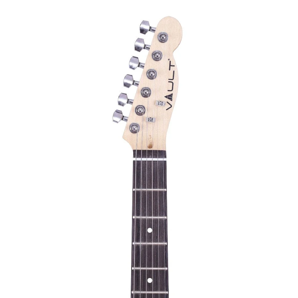 Vault TL1 Tele Style Electric Guitar with Gigbag, Amplifier, Tuner, Cable, Polishing Cloth & Ebook - Image 23
