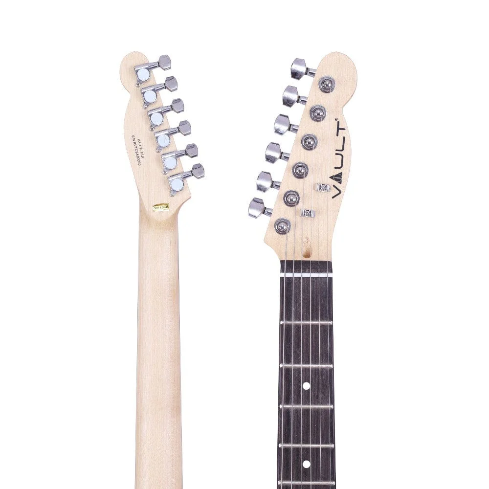 Vault TL1 Tele Style Electric Guitar with Gigbag, Amplifier, Tuner, Cable, Polishing Cloth & Ebook - Image 25