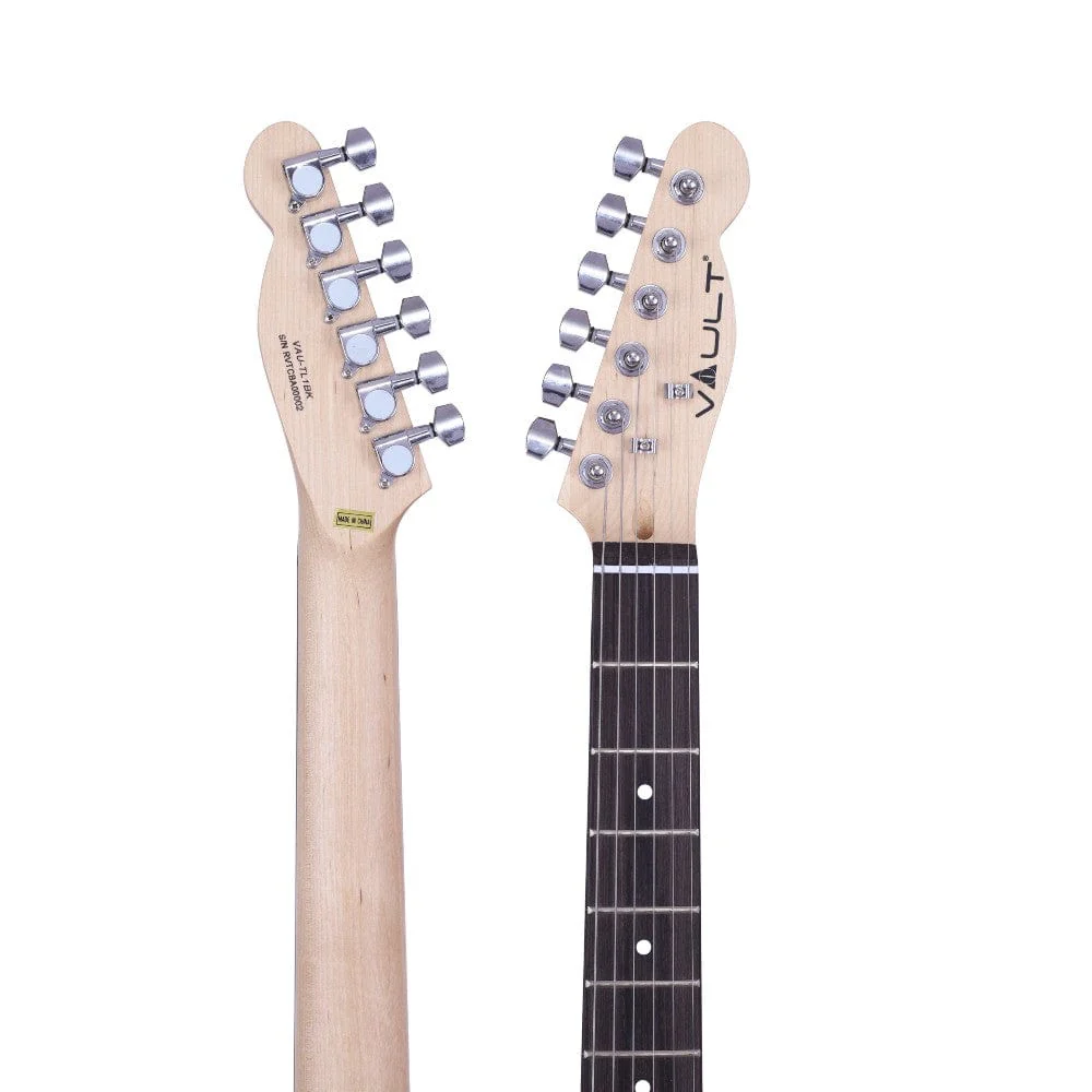 Vault TL1 Tele Style Electric Guitar with Gigbag, Amplifier, Tuner, Cable, Polishing Cloth & Ebook - Image 7