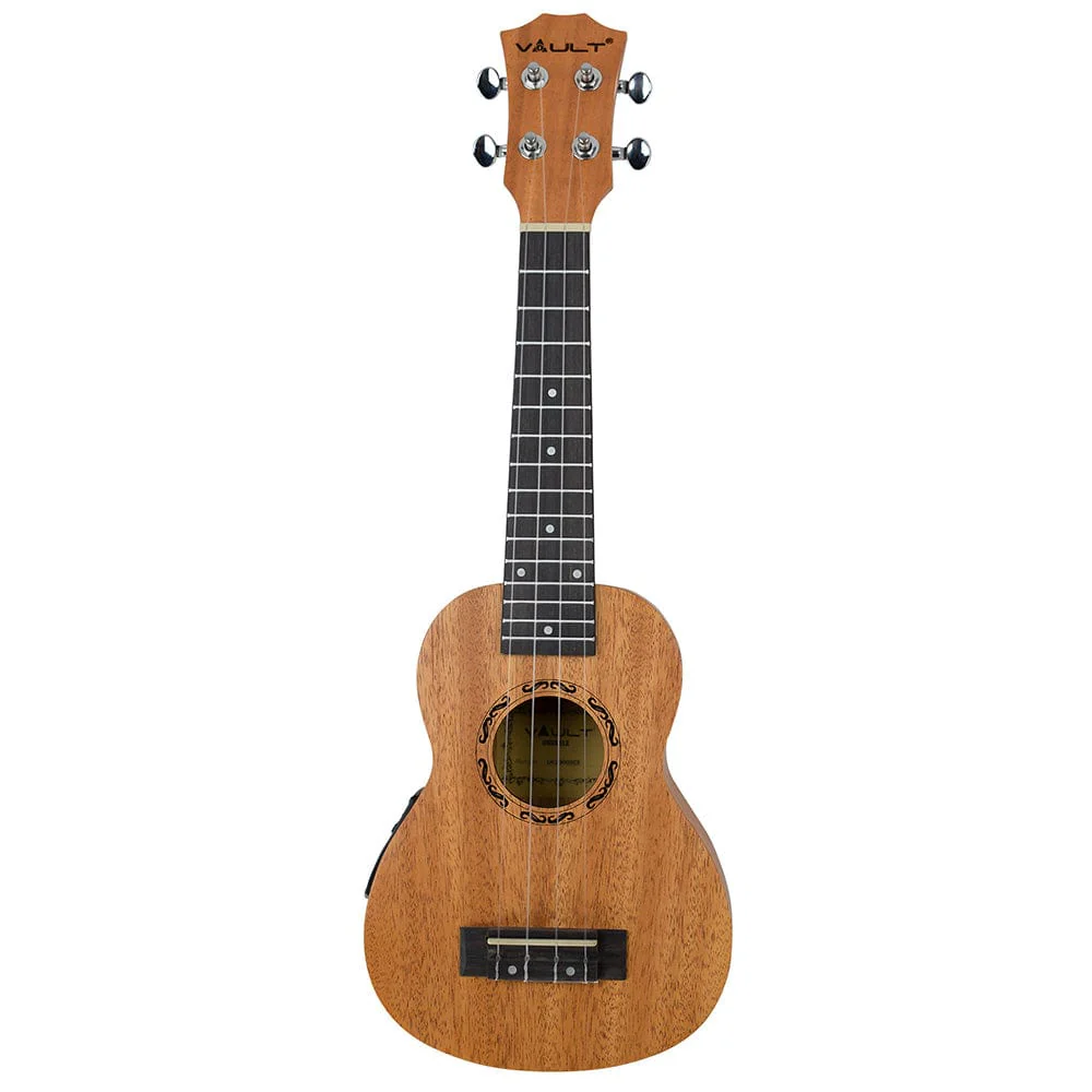 Vault UK-2000SCE 21-Inch Solid Mahogany Top Premium Electro-Acoustic Soprano Ukulele With EQ & Gigbag - Image 2
