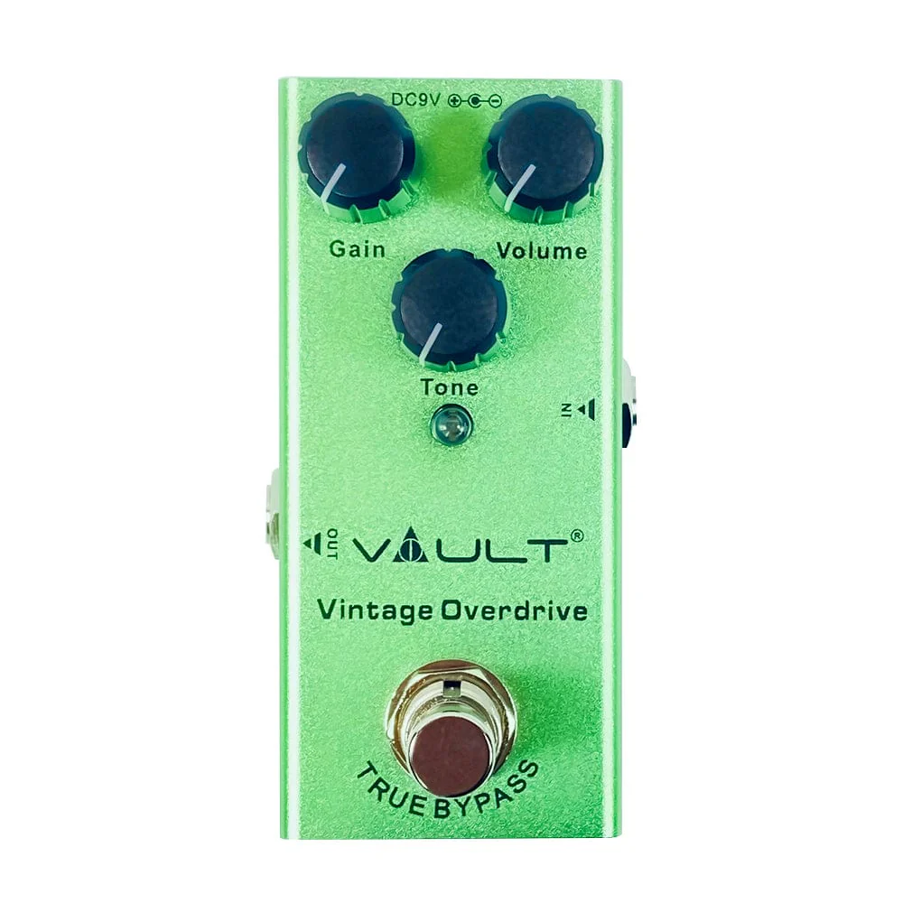 Vault Vintage Overdrive Effects Pedal With all Metal Body, Small Footprint & 3 Year Warranty