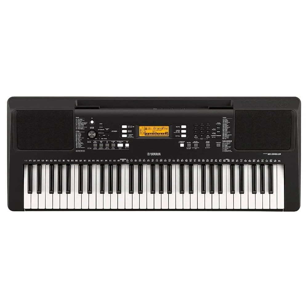 Yamaha PSR-E363 61-Key Touch Sensitive Portable Keyboard with Stand, Polishing Cloth and Gig Bag - Image 2