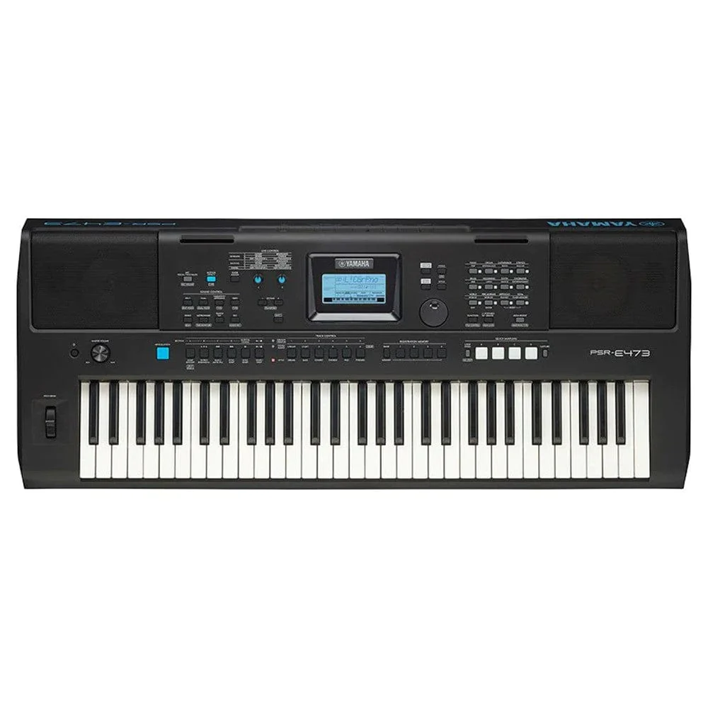 Yamaha PSR-E473 61-Key Touch-Sensitive Portable Keyboard with Polishing Cloth, Dust Cover, Online Lessons & Ebook - Image 2