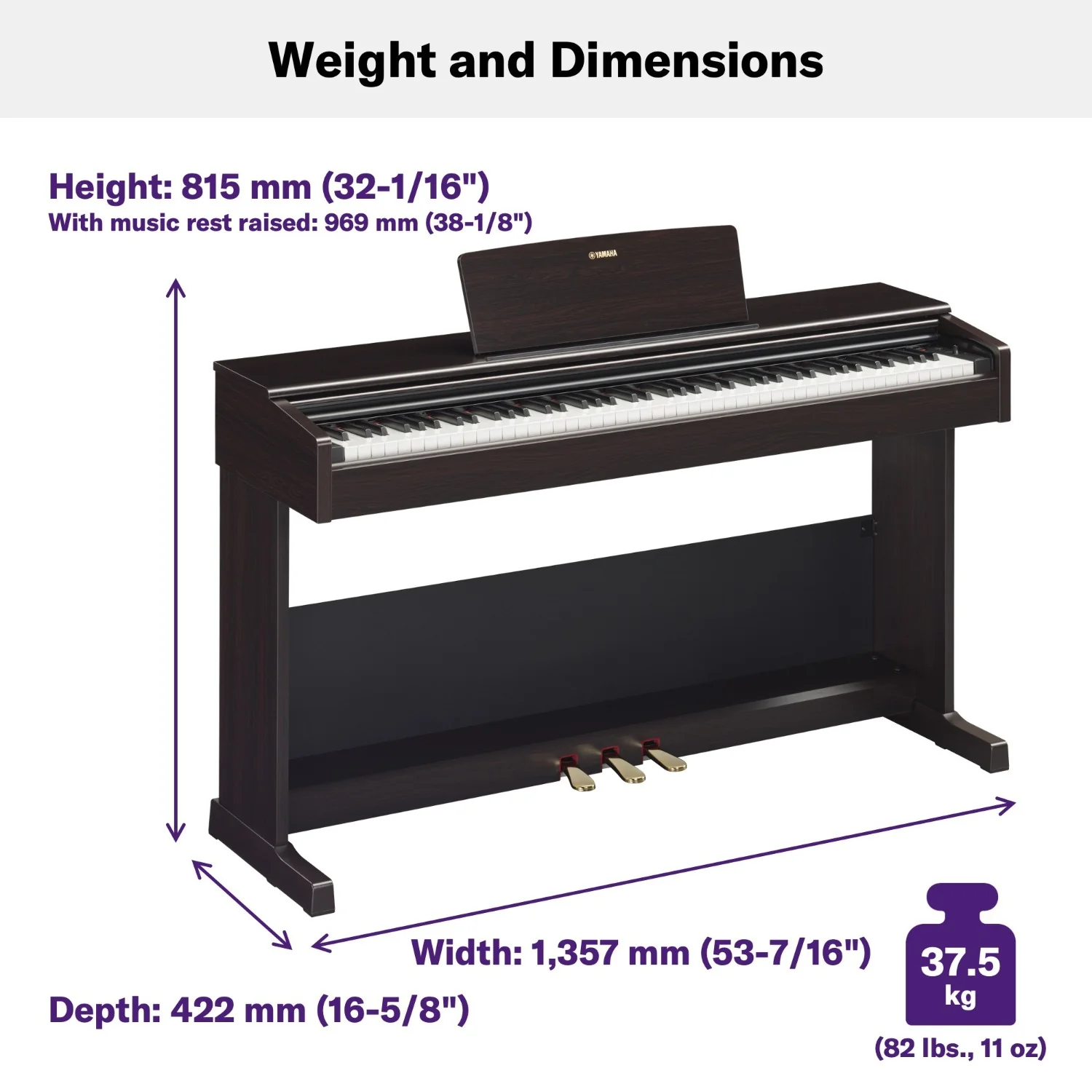 Yamaha YDP-105 Arius Digital Piano - Image 5