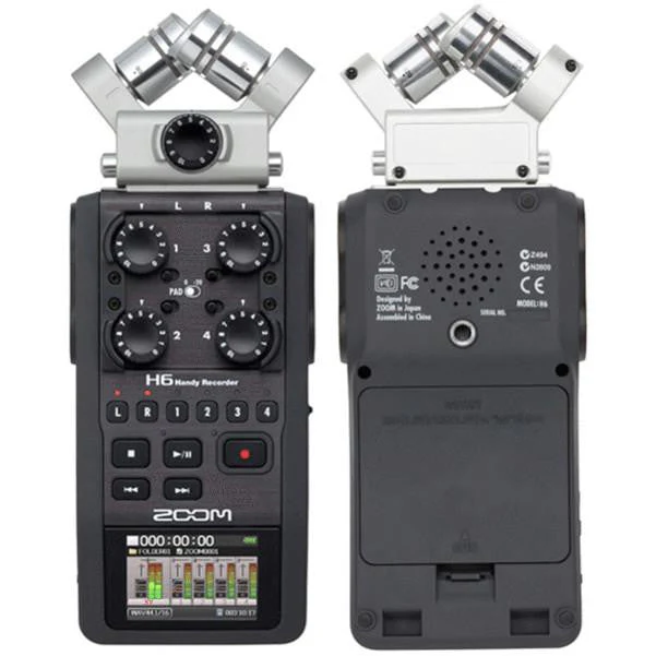 Zoom H6 Handheld Portable Audio Recorder w/ Interchangeable Microphone - Image 2